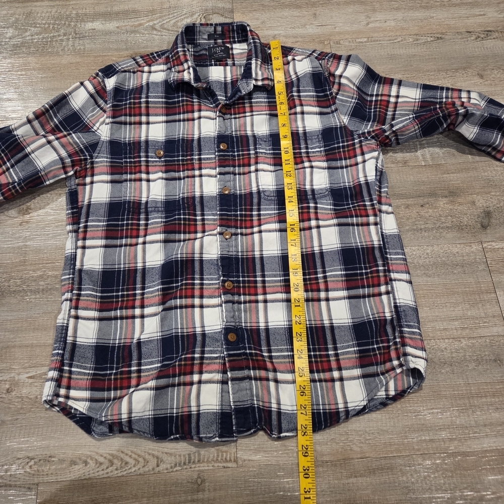 J.Crew Button Down Flannel Slim Fit Long Sleeve Shirt Mens Size Large - Picture 7 of 8